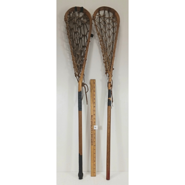 LOT OF 2 - VINTAGE LACROSSE STICKS