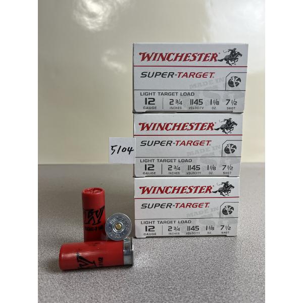AMMO: 75X WINCHESTER 12 GA 2-3/4IN 1-1/8OZ NO7-1/2 SHOT 