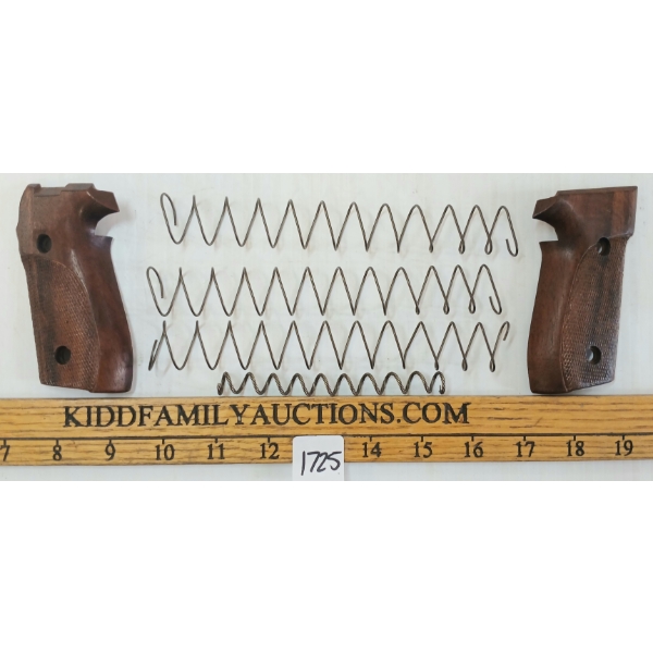 LOT OF 5 - SIG-SAUER DOUBLE STACKED MAG SPRINGS, P229 RECOIL SPRING & HOGUE WOODEN GRIPS
