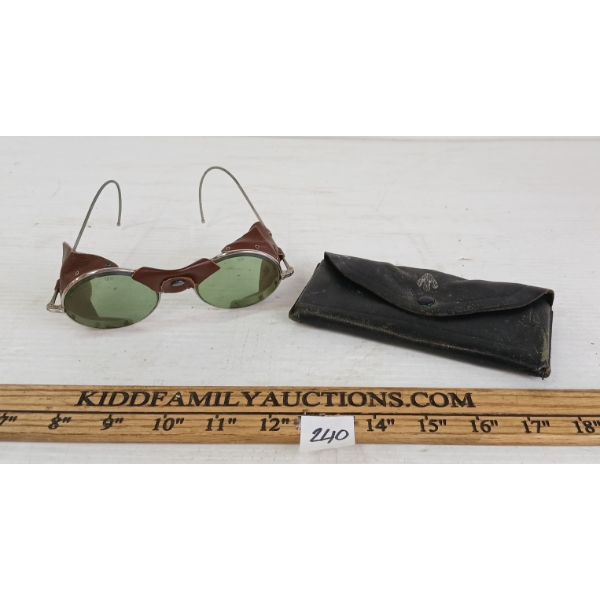 WWII BRITISH SUNGLASSES W/ CASE