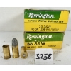 Image 1 : AMMO / BRASS: 38X LIVE & 35X BRASS REM .38 S&W - 146 GR LRN