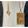 Image 2 : VENETIAN BOX CHAIN W/ 10K GOLD SCORPION PENDANT