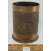 Image 2 : 1913 SCHNEIDER FRENCH CANON BRASS SHELL - HAMMERED TRENCH ART