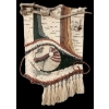 Image 1 : ABSTRACT EYE WALL HANGING BY UNKNOWN ARTIST - DRIFTWOOD & WOOL