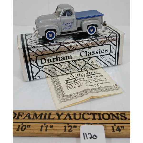 DURHAM CLASSICS DIECAST AUTOMOTIVE MINIATURE - 1953 FORD F-100 PICKUP 