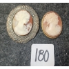 Image 1 : LOT OF 2 - CAMEO PENDANTS / PINS