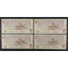 Image 2 : LOT OF 4 - 1986 CDN $2 BANKNOTES - CONSECUTIVE