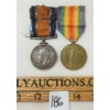 Image 1 : LOT OF 2 - WWI MEDALS ON BAR - PTE. N.R. COAD N.Z.E.F.