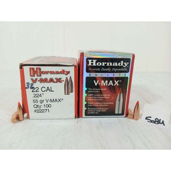 BULLETS: 77X HORNADY V-MAX .22 - 50 & 55GR 