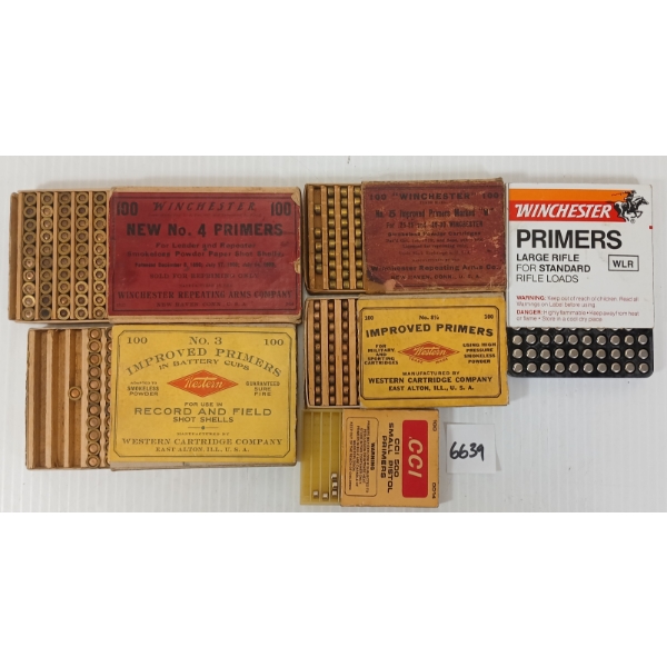 PRIMERS: QTY OF CCI 500 / WLR / NO. 8 1/2 / NO. 3 / NO. 4 / NO. 5 PRIMERS