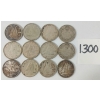 Image 1 : LOT OF 12 - 1939-1959 CDN SILVER DIMES