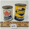 Image 1 : LOT OF 2 - SUPERTEST & SUNOCO BANKS MOTOR OIL CANS
