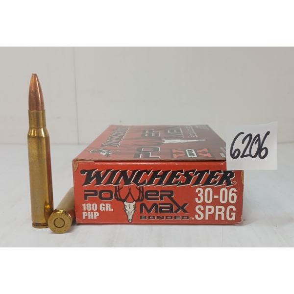 AMMO: 19X WINCHESTER POWER MAX .30-06SPRG - 180GR