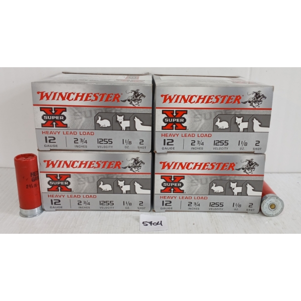 AMMO: 100X WINCHESTER SUPER X 12GA - 2 3/4IN - #2 SHOT