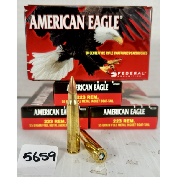 AMMO: 80X FEDERAL .223 REM - 55GR FMJ