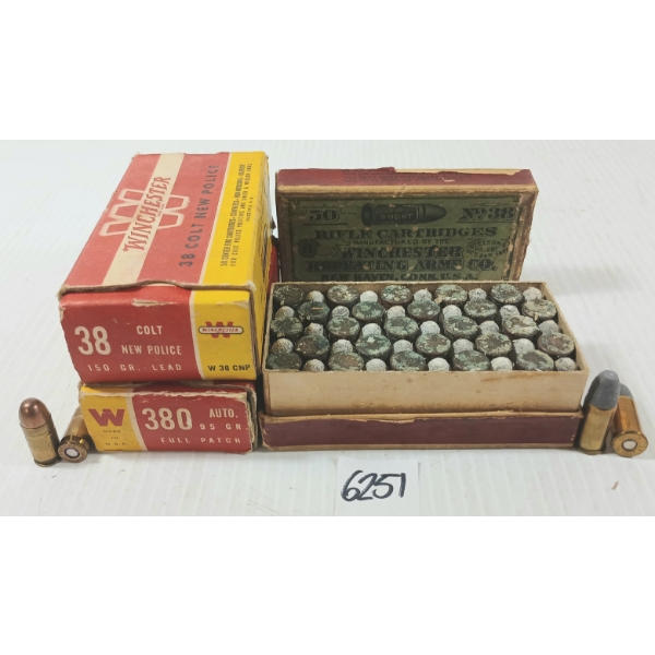 AMMO: APPROX 150X WINCHESTER .380AUTO & .38CAL