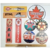 Image 1 : LOT OF 9 - TIN & PLASTIC GARAGE SIGNS - INCL SUPERTEST, GULF, STIHL, ETC