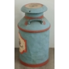 Image 3 : HAND PAINTED ROOSTER MOTIF MILK CAN W/ LID