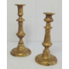 Image 1 : LOT OF 2 - BRASS CANDLESTICK HOLDERS