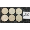 Image 1 : LOT OF 6 - 1968 CDN 25 CENT COINS