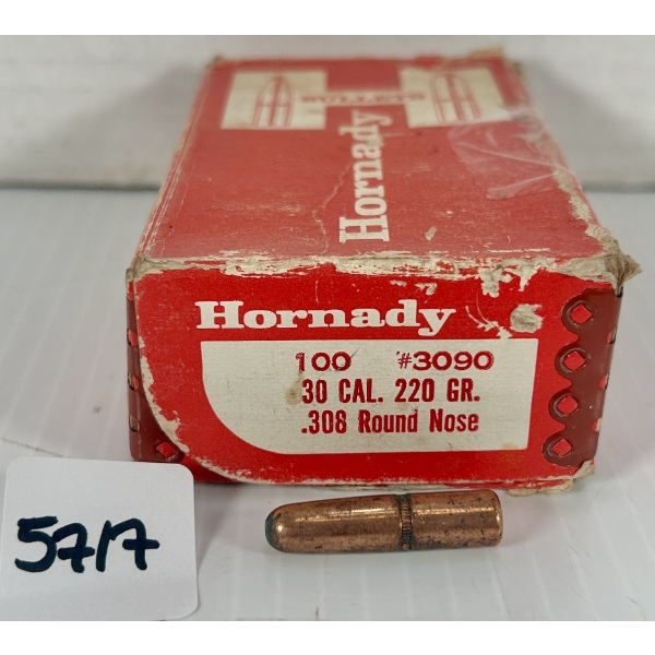 BULLETS: 80X HORNADY .30 CAL - 220 GR SP