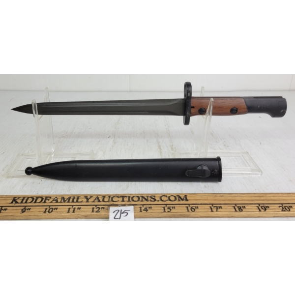 EGYPTIAN CONTRACT FN49 DOUBLE EDGED BAYONET W/ SCABBARD