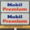 Image 1 : PAIR OF MOBIL PREMINUM GAS PUMP PLATES 