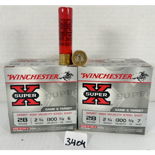 AMMO: 50X WINCHESTER 28 GA 2-3/4 IN - #6 & # 7