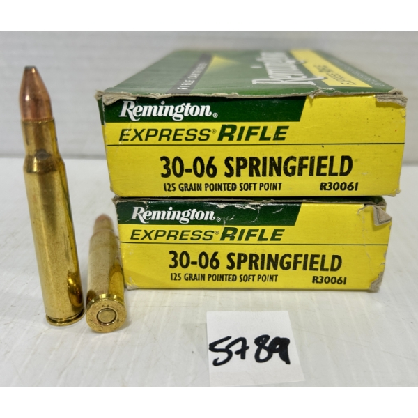 AMMO: 40X REMINGTON .30-06 SPRG - 125 GR SP