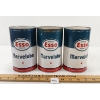 Image 3 : LOT OF 3 - IMPERIAL ESSO MARVELUBE MOTOR OIL QT CANS
