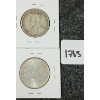 Image 2 : LOT OF 2 - 1914 & 1952 CDN SILVER 50 CENT COINS