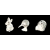 Image 1 : LOT OF 3 - SWAROVSKI FOX, KIWI & HIPPO CRYSTAL FIGURINES