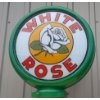 Image 10 : TOKHEIM GAS PUMP - REFINISHED AS WHITE ROSE W/ GLOBE