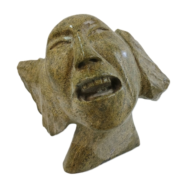 HUMAN FACE FIGURE - UNKNOWN ARTIST- STONE