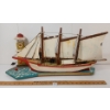 Image 2 : FOLK ART "LYDIA" BOAT & LIGHTHOUSE SCENE - W/ LIGHT