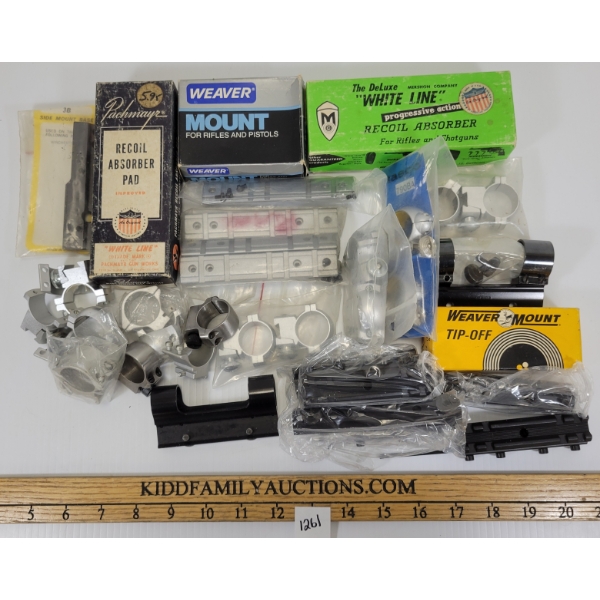 QTY OF SCOPE RINGS & MOUNTS - INCL TASCO 790BA - SEE ALL PHOTOS