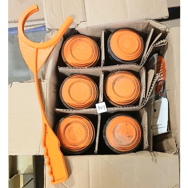 QTY OF CLAY TARGETS W/ HAND THROWER