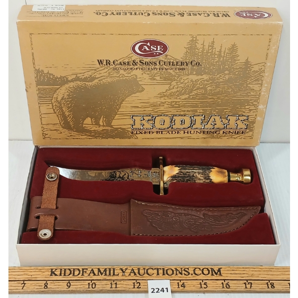 CASE KODIAK FIXED BLADE HUNTING KNIFE W/ SHEATH