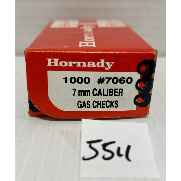 GAS CHECKS: 1000X HORNADY 7 MM - SEALED