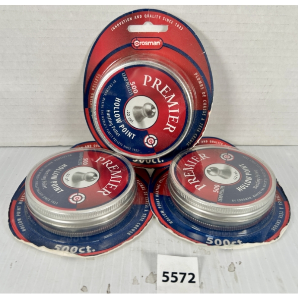 PELLETS: 1500X CROSMAN PREMIER .22 CAL - HP