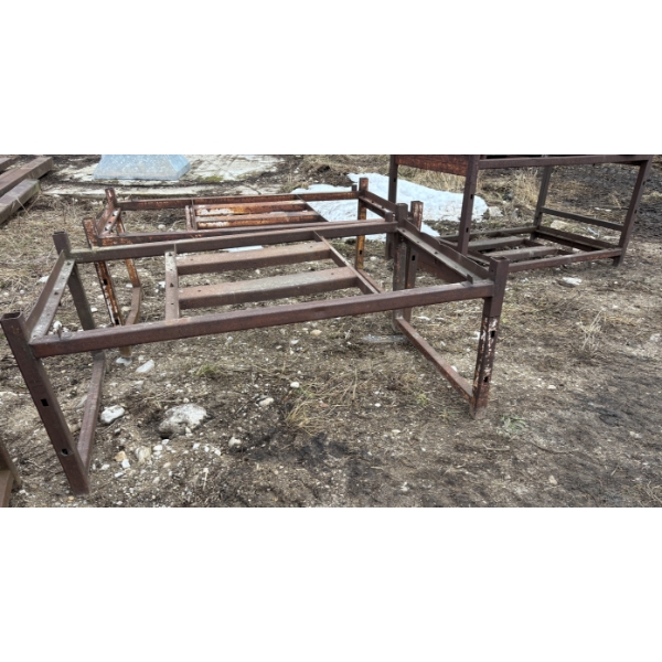 LOT OF 4 - STEEL RACKS