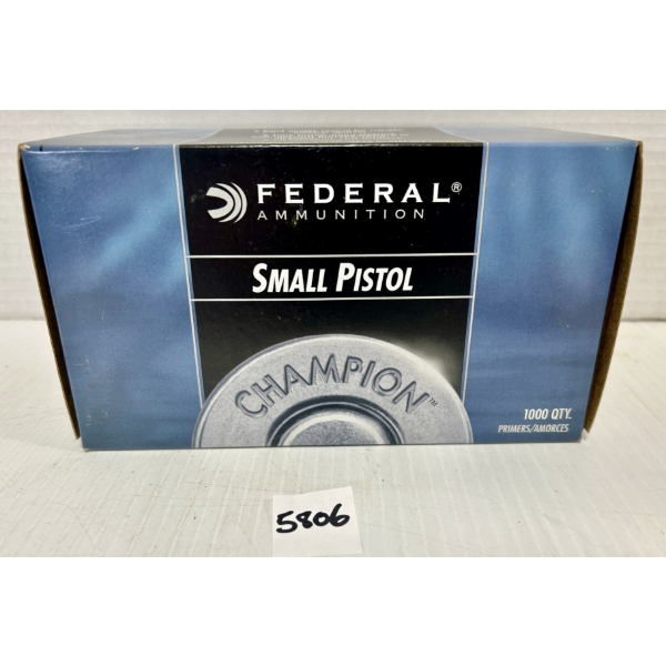 PRIMERS: 1000X FEDERAL NO100 SMALL PISTOL 
