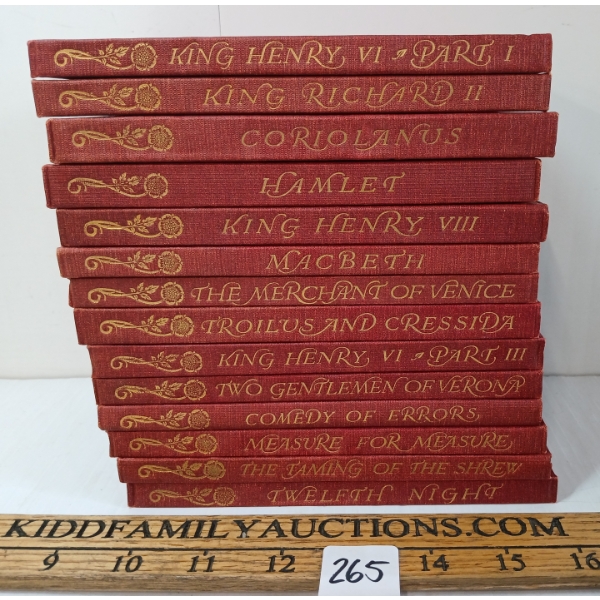 LOT OF 14 - 1908 CASELL & CO. SHAKESPEARE COLLECTION - HARDCOVER BOOKS