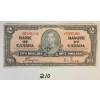 Image 1 : 1937 CDN $2 BANKNOTE