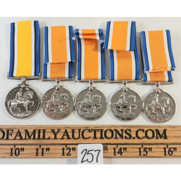 LOT OF 5 - WWI REPRO MEDALS