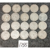 Image 2 : LOT OF 20 - 1939-1965 CDN 25 CENT COINS