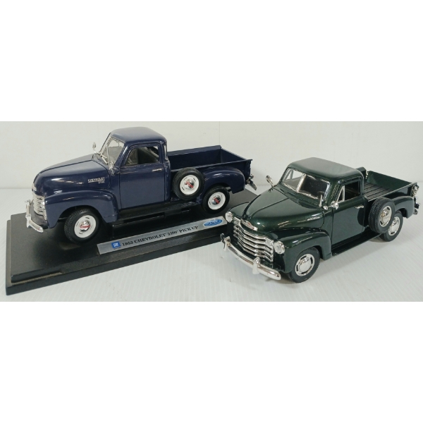 LOT OF 2 - MIRA & WELLY DIECAST '53 CHEVY 3100 PICK UP & '35 CHEVY PICK UP MODELS 