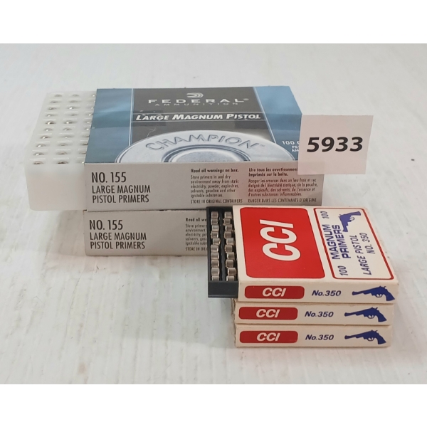 PRIMERS: 500X CCIL & FEDERAL LARGE MAGNUM PISTOL PRIMERS 