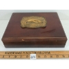 Image 1 : WOODEN FLY FISHING BOX W/ BRASS PLATE