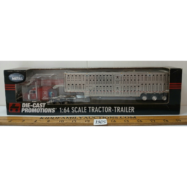 DIECAST METAL 'VERNLA LIVESTOCK' TRACTOR-TRAILER MODEL